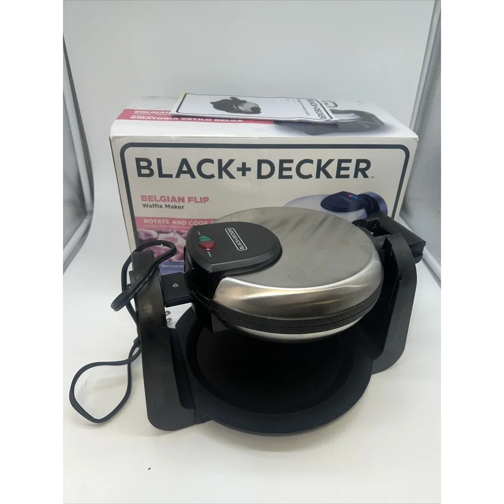 BLACK+DECKER , Flip Waffle Maker, Silver WM1404S